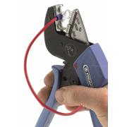 673838 - szczypce do zaciskania konektorów wstępnie izolowanych, model grzechotkowy "SERKAN", zakres 0,5 - 6 mm²