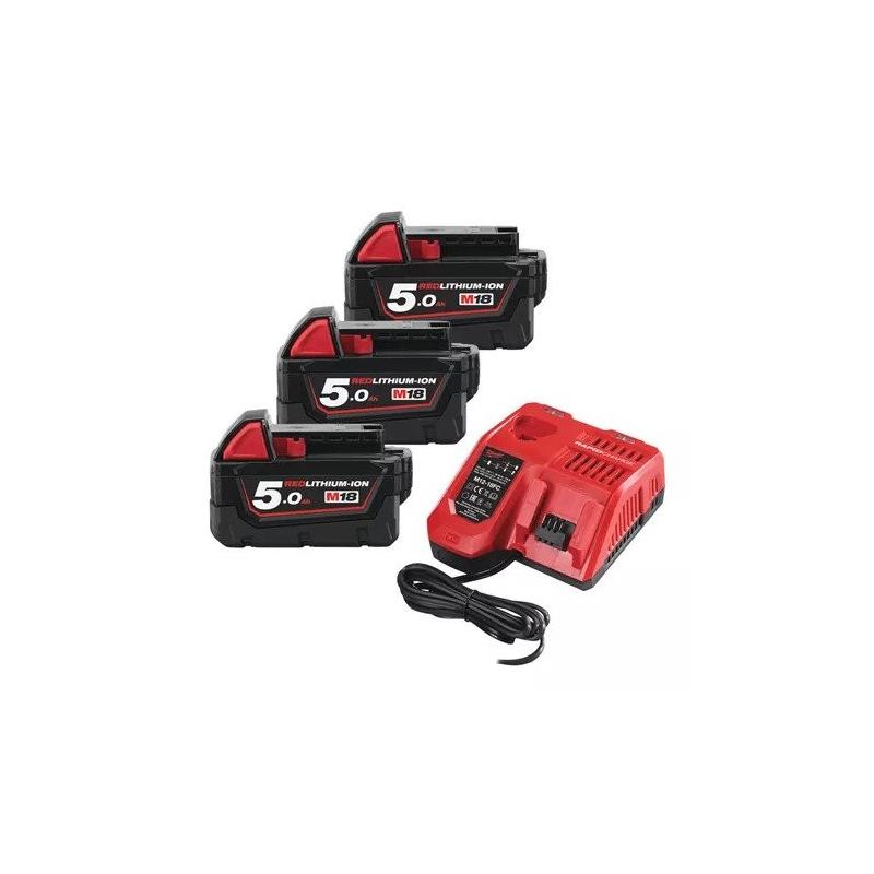 M18 NRG-503 - A set of 2 batteries M18™, Li-ion 18 V + fast charger