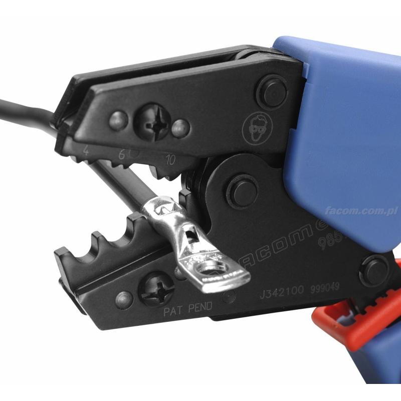 985966 - szczypce do zaciskania końcówek okrągłych, model z grzechotką, zakres 4 - 10 mm²