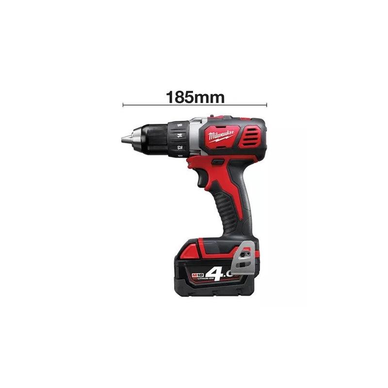 M18 BDD-402X - Compact drill drivers 18 V, 4.0 Ah, in HD Box, with 2 batteries and charger