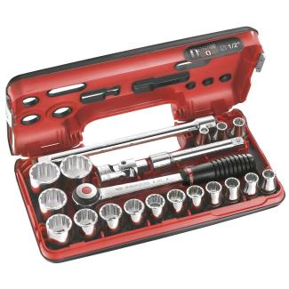 S.DBOX501 - zestaw nasadek 1/2" w kasecie, 8 mm - 32 mm