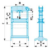 W.420 - ręczna prasa hydrauliczna 20 t