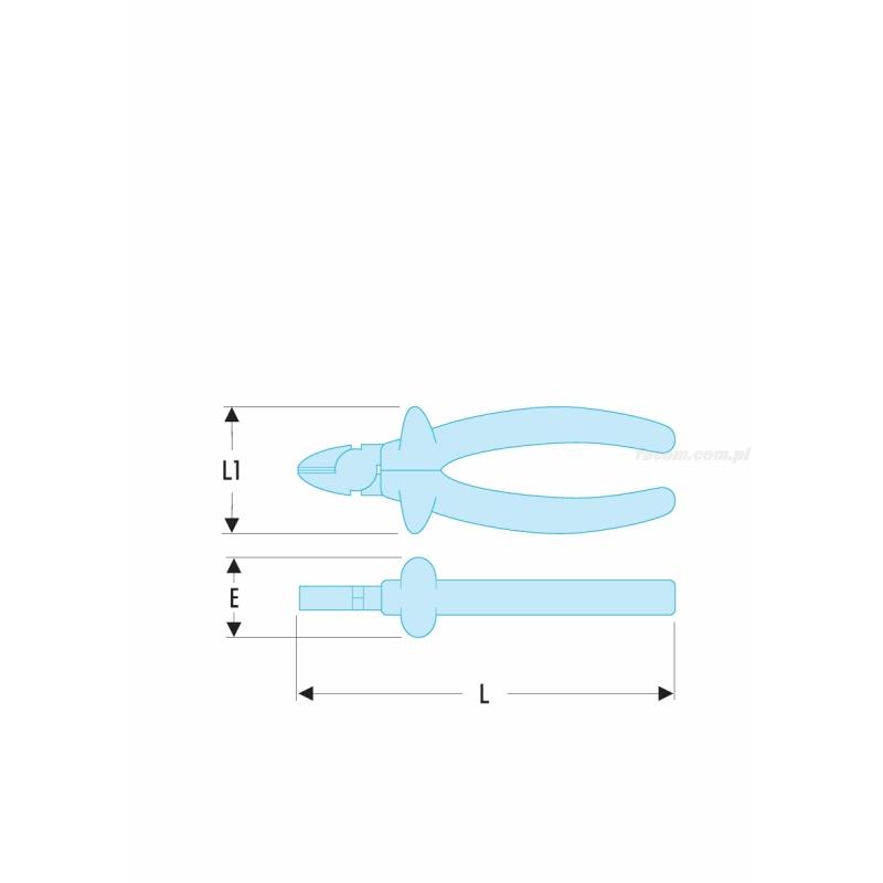 192.14AVSE - szczypce tnące boczne do drutu twardego, 145 mm