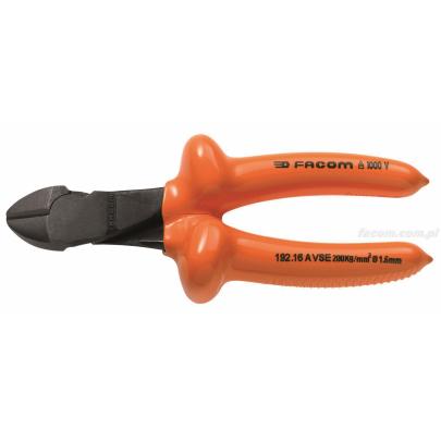 192.16AVSE - szczypce tnące boczne do drutu twardego, 165 mm