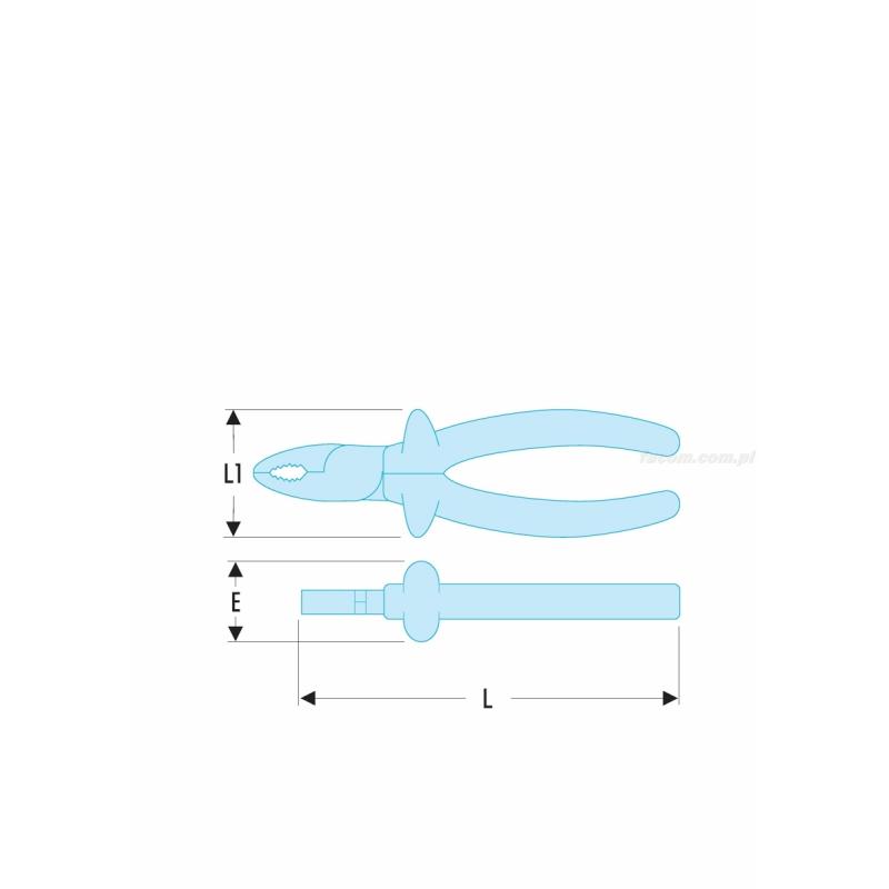 187.16AVSE - szczypce uniwersalne izolowane, 165 mm