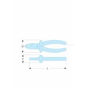187.20AVSE - szczypce uniwersalne izolowane, 205 mm