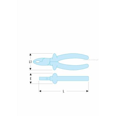 187.20AVSE - szczypce uniwersalne izolowane, 205 mm
