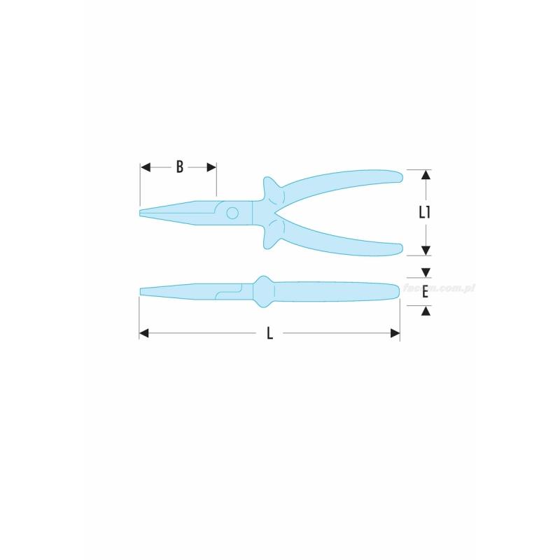 188.16AVSE - szczypce do chwytania z końcówkami płaskimi