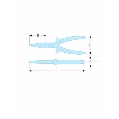 188.16AVSE - szczypce do chwytania z końcówkami płaskimi
