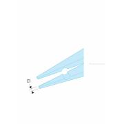 185.20AVSE - szczypce do chwytania z końcówkami półokrągłymi długie, szczęki proste