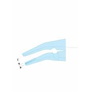 195.20AVSE - szczypce do chwytania z końcówkami półokrągłymi długie, szczęki zagięte