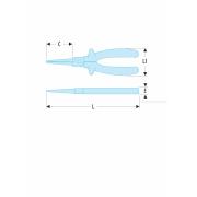189.17AVSE - szczypce do chwytania z końcówkami okrągłymi