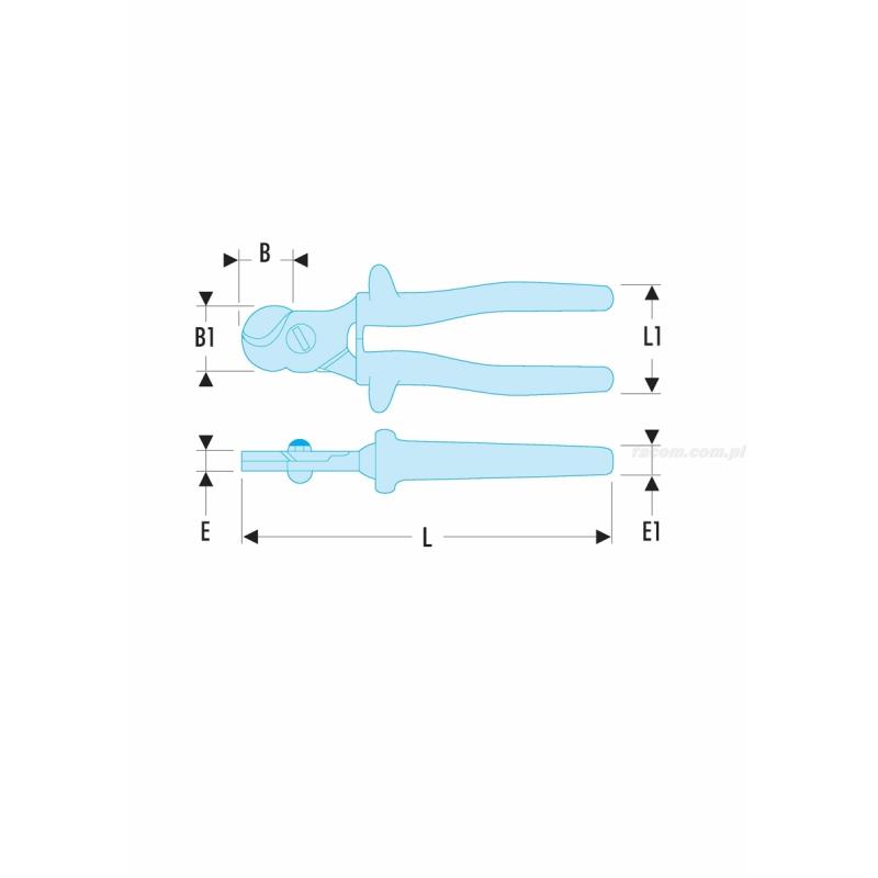 412.150AVSE - szczypce do cięcia przewodów miedzianych i aluminiowych, 32 mm
