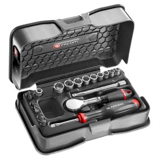 R.181-4P6 - 1/4' SOCKET SET 6PT MM R.181 21PC