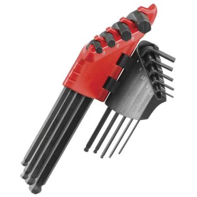 83SH.JP9A – zestaw kluczy trzpieniowych zagiętych, długich z kulką, 6-kątnych, 1,5 - 10 mm