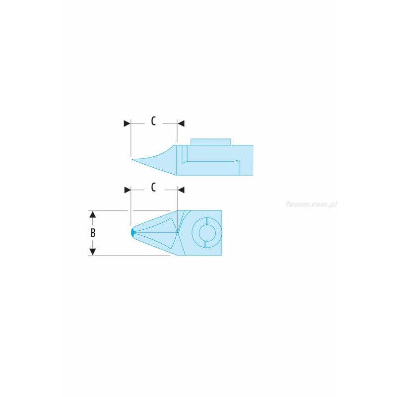 416.PMT - szczypce tnące Micro-Tech® z główką z ostrym zakończeniem, szczęki wysmukłe, cięcie półosiowe, Ø CuNi 0,1 – 0,8 mm