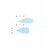 417.PMT - szczypce tnące Micro-Tech® z główką z ostrym zakończeniem, szczęki wysmukłe, cięcie płaskie, Ø CuNi 0,1 – 0,8 mm