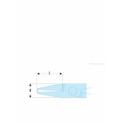 418.MT - szczypce tnące czołowe o szczękach wydłużonych, cięcie płaskie, do drutu CuNi Ø 0,1 - 0,6 mm