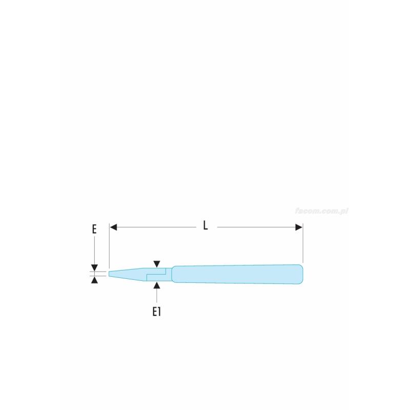 418.MT - szczypce tnące czołowe o szczękach wydłużonych, cięcie płaskie, do drutu CuNi Ø 0,1 - 0,6 mm