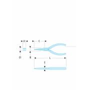 401.MT - szczypce do chwytania Micro-Tech® płaskie, szczęki ekstra długie