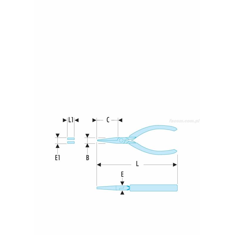 421.MT - szczypce do chwytania Micro-Tech® płaskie, szczęki długie i sztywne