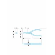 421.MT - szczypce do chwytania Micro-Tech® płaskie, szczęki długie i sztywne