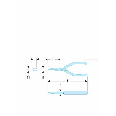 421.MT - szczypce do chwytania Micro-Tech® płaskie, szczęki długie i sztywne