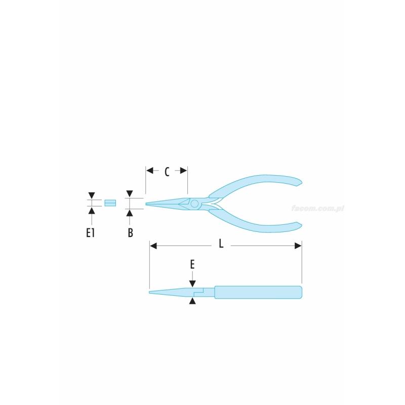 431.LMT - szczypce do chwytania Micro-Tech® płaskie, szczęki wysmukłe