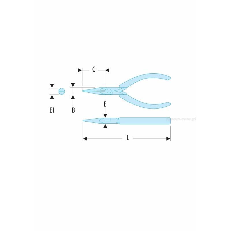 422.MT - szczypce do chwytania Micro-Tech®, szczęki półokrągłe długie i sztywne