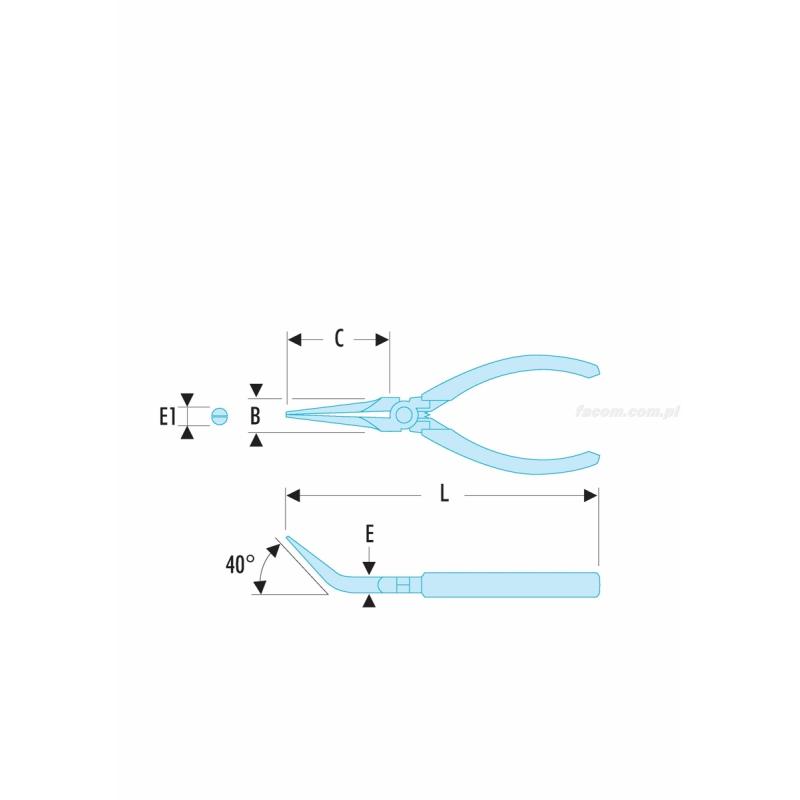 403.MT - szczypce do chwytania Micro-Tech®, szczęki półokrągłe ekstra długie zagięte