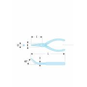 403.MT - szczypce do chwytania Micro-Tech®, szczęki półokrągłe ekstra długie zagięte