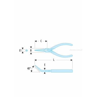 403.MT - szczypce do chwytania Micro-Tech®, szczęki półokrągłe ekstra długie zagięte
