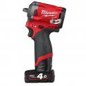M12 FIW38-422X - Sub compact 1/2" impact wrench, 339 Nm, 12 V, 2.0 and 4.0 Ah, in case, with 2 batteries and charger
