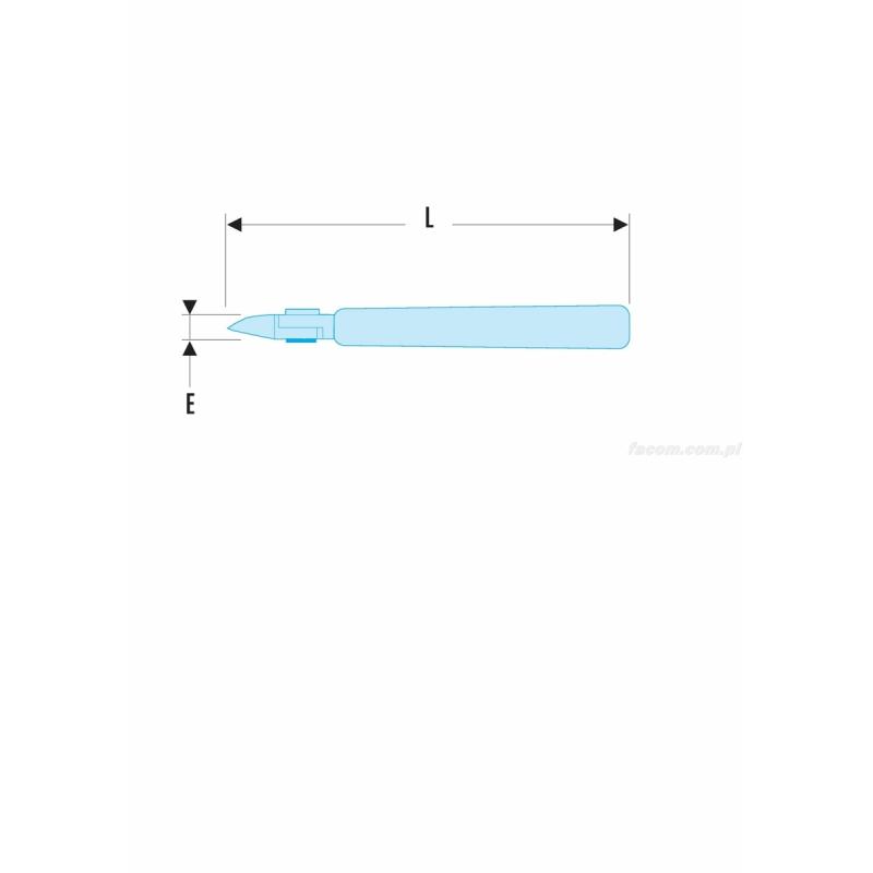 405.12E - szczypce tnące ESD z główką ostrołukową, duża rozwartość, cięcie osiowe, Ø CuNi 0,4 – 2,0 mm