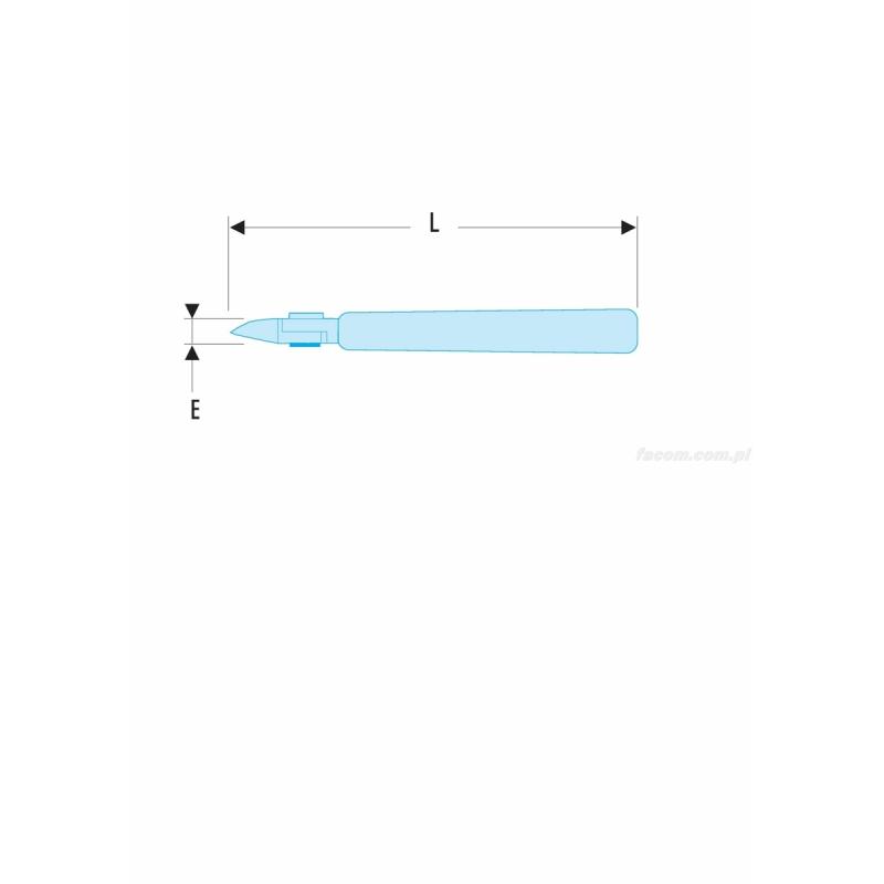 416.12E - szczypce tnące ESD z główką z ostrym zakończeniem, duża moc, cięcie półosiowe, Ø CuNi 0,3 – 1,6 mm