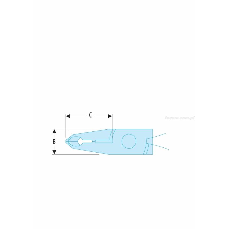 427.E - szczypce tnące ESD z główką odchyloną 30°, cięcie płaskie, Ø CuNi 0,2 – 0,6 mm