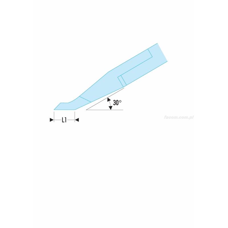427.E - szczypce tnące ESD z główką odchyloną 30°, cięcie płaskie, Ø CuNi 0,2 – 0,6 mm