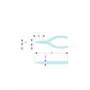 420.E - szczypce do chwytania ESD, szczęki płaskie do gięcia
