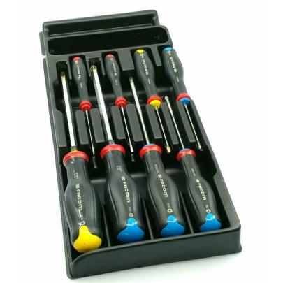 MOD.AT2 - Moduł 8 wkrętaków Protwist® do śrub z rowkiem i śrub krzyżakowych Phillips i Pozidriv, 2 - 3 mm, PH0, PZ0 - PZ2