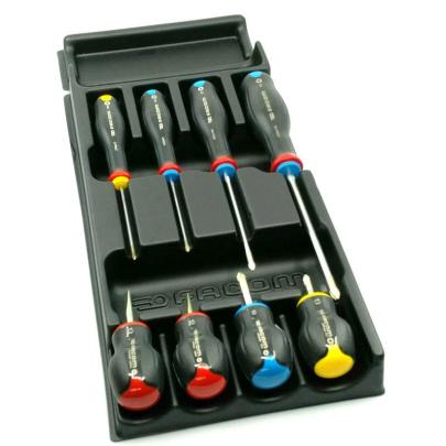 MOD.AT3 - Moduł 8 wkrętaków Protwist® do śrub z rowkiem i śrub krzyżakowych Phillips i Pozidriv, w tym 4 krótkie