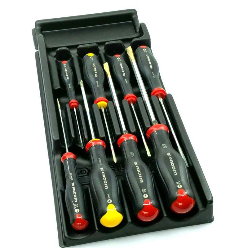 MOD.AT1 - Moduł 8 wkrętaków Protwist® do śrub z rowkiem i śrub krzyżakowych Phillips, 3 - 8 mm i PH1 - PH2