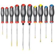 AT.J10 - Zestaw wkrętaków Protwist® do śrub z rowkiem i śrub krzyżakowych Phillips® i Pozidriv®, groty sześciokątne, 3,5 - 10 mm