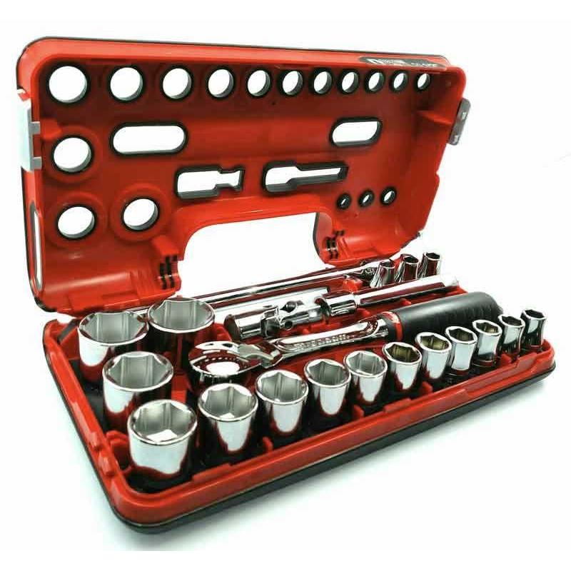 SL.DBOX1 - zestaw nasadek 1/2" w kasecie, 8mm - 32 mm