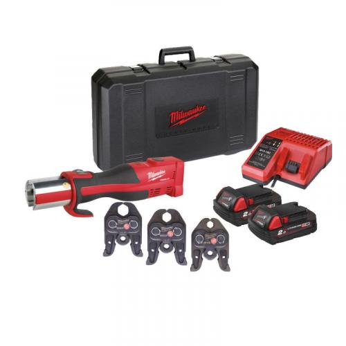 M18 BLHPT-202 M-SET - Brushless press tool 18 V, 2.0 Ah, FORCE LOGIC™, in case with 2 batteries and charger