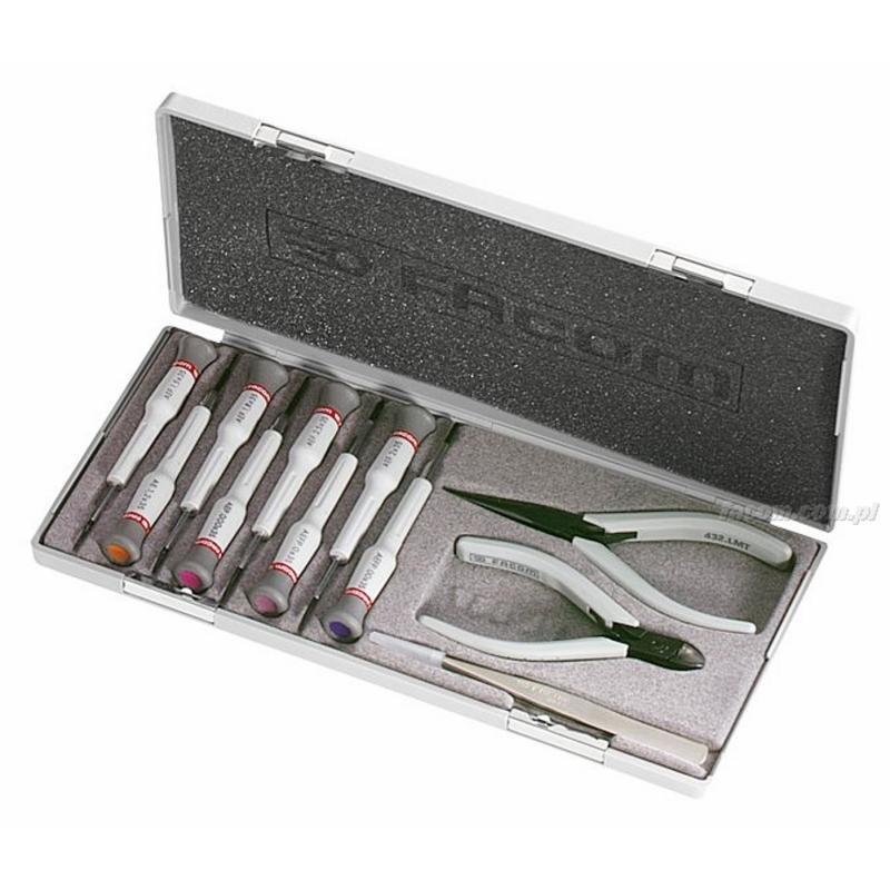 MT.J3 - zestaw 11 narzędzi Micro-Tech®, wkrętaki 1,2 - 2,5 mm i PH000 - PH0, pęseta, szczypce