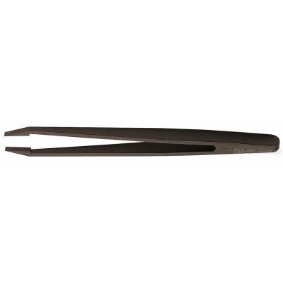 150.P10 - pęseta prosta plastikowa, antystatyczna, końcówki wyoblone