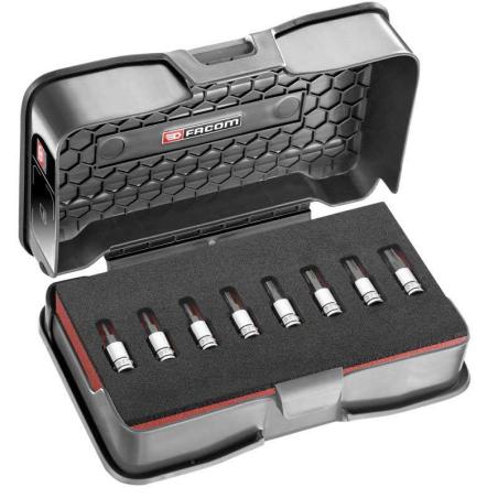 RTM.J8MGRPPB - zestaw nasadek trzpieniowych 6-kątnych OGV® GRIP 1/4" w kasecie, 2 mm - 8 mm