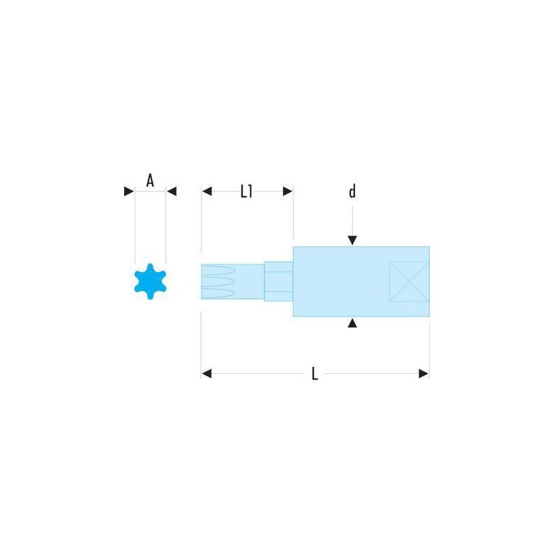 RTM.2.5GRP - Nasadka trzpieniowa 1/4" 6-kątna OGV® GRIP, metryczna, 2,5 mm