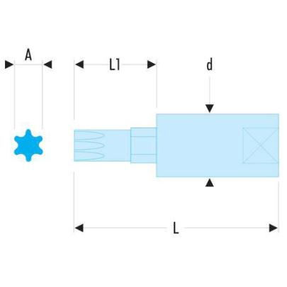 RTM.7GRP - 1/4" Hex bit socket OGV® GRIP, metric, 7 mm
