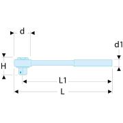 R.181 - grzechotka 1/4" szczelna o wysokich parametrach